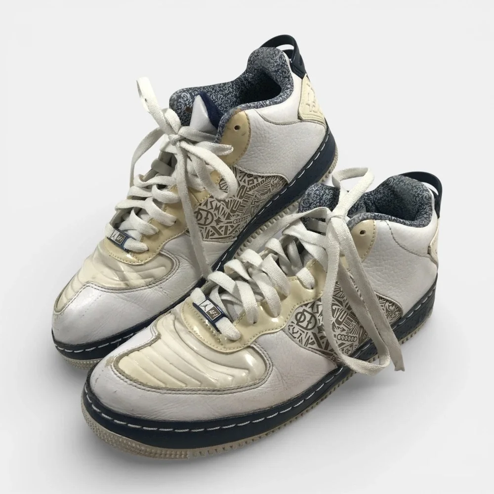 Nike Air Jordan AF-1 Fusion 20 White Lace Up Shoes‎ 332122-103 Mens US 8 EU 41
